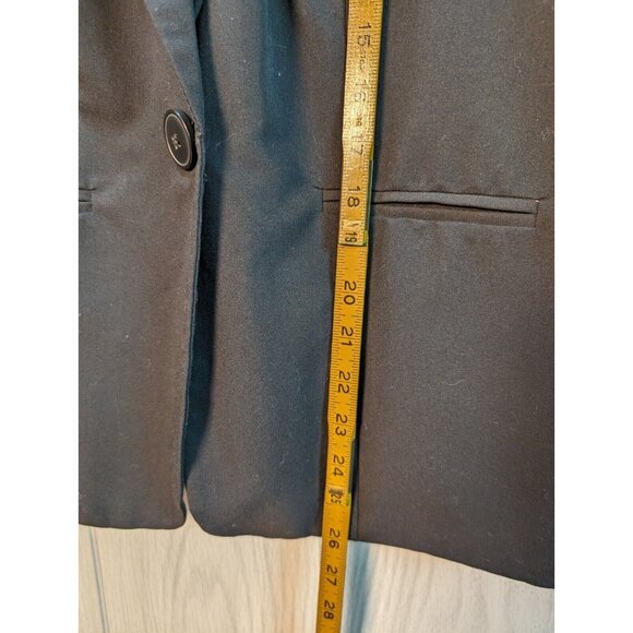 Torrid Blazer Womens Size 00 Black One Button Ruched 3/4 Sleeves Business Office - Picture 6 of 6